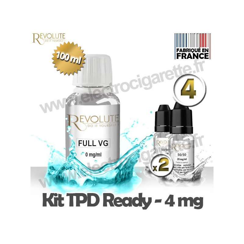 Kit TPD Ready DiY 4 mg - Full VG - Revolute