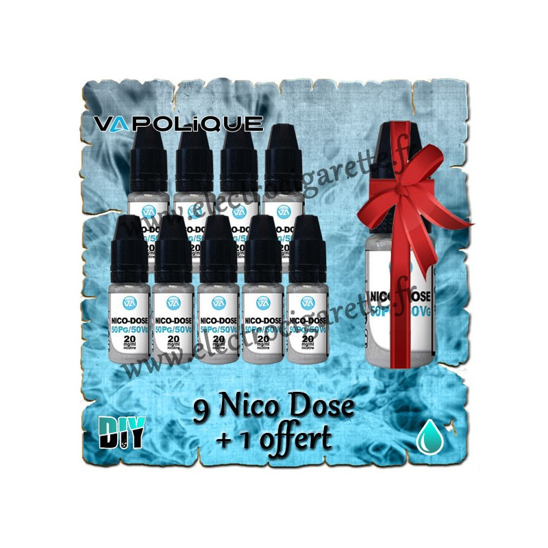 Nico Dose - 9 flacons + 1 offert - Vapolique